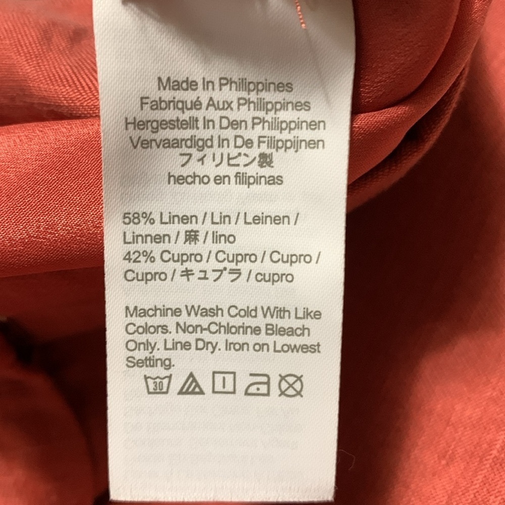J. Crew Women’s Linen Blend Terracotta Size 10 Pleated Trousers Office Quiet - Picture 7 of 12